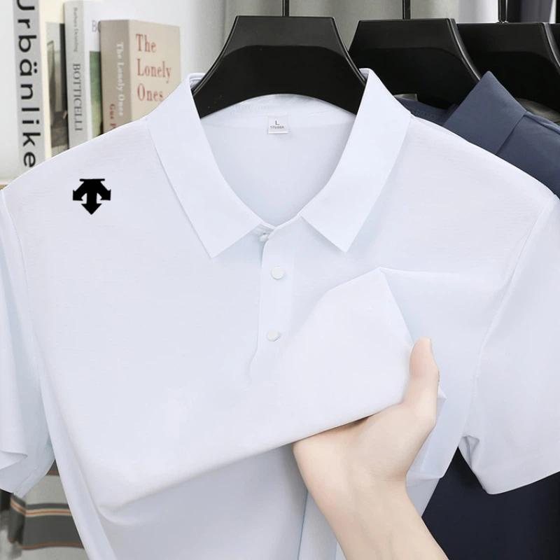 Golf Equipment Discount - เสื้อโปโลปักลายหรูหราสำหรับผู้ชาย เสื้อแขนสั้นใส่สบายระบายอากาศได้ดีสำหรับฤดูร้อน แฟชั่นเสื้อกอล์ฟสำหรับเล่นกีฬา เสื้อใส่ได้ทุกวัน