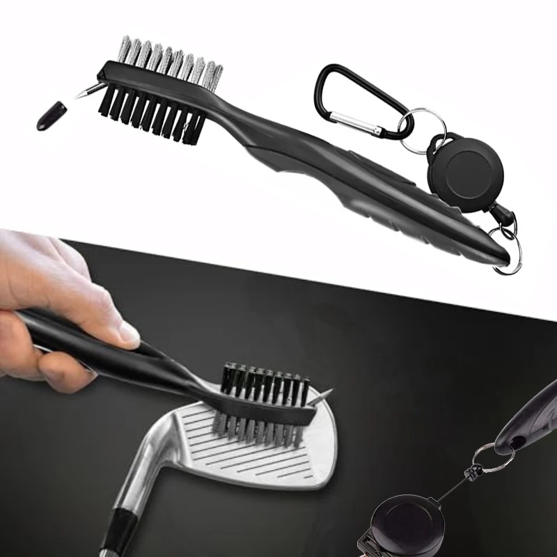 Golf Equipment To Improve Your Game - แปรงทำความสะอาดร่องไม้กอล์ฟ 1-4 ชิ้น แปรงทำความสะอาดไม้กอล์ฟแบบสองด้าน ชุดทำความสะอาดร่องไม้พัตเตอร์และเวดจ์ อุปกรณ์ทำความสะอาดไม้กอล์ฟ